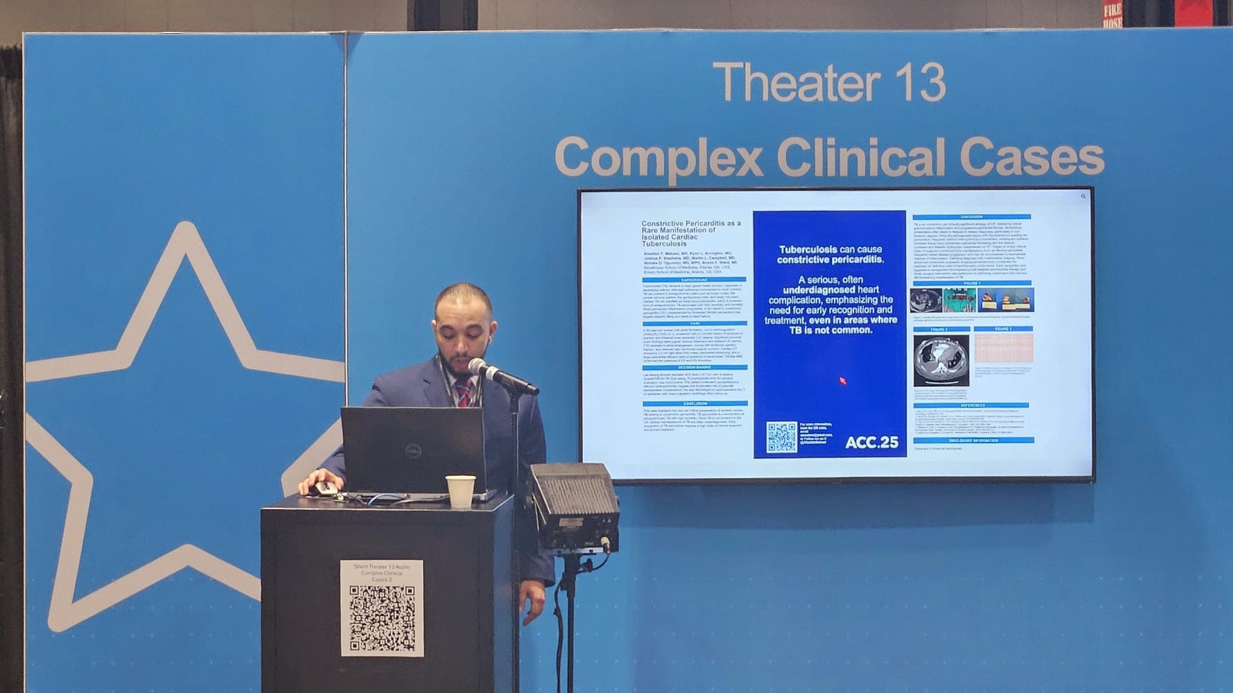 Alladdin Yousif Makawi, MD speaking during a Complex Clinical Cases presentation